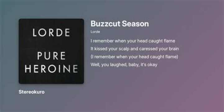 LYRICS: Lorde – Buzzcut Season